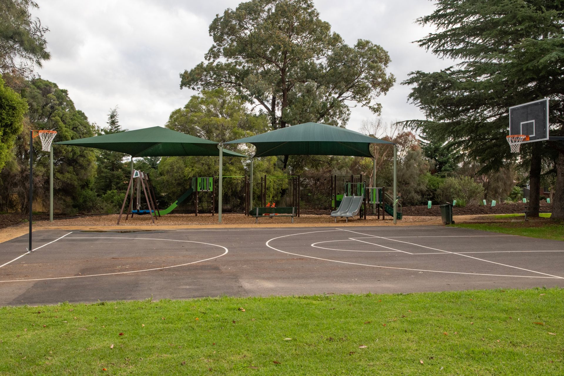 Tranquil Court Reserve basketball and netball court