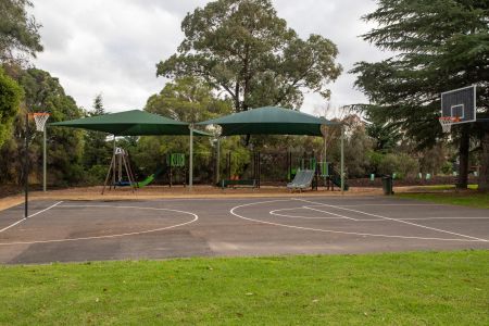 Tranquil Court Reserve basketball and netball court