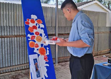 'Kindness stobie pole' painting