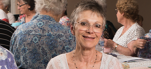 A portrait of Pam Schartner