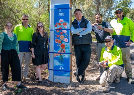 'Kindness stobie pole' at Lochiel Park