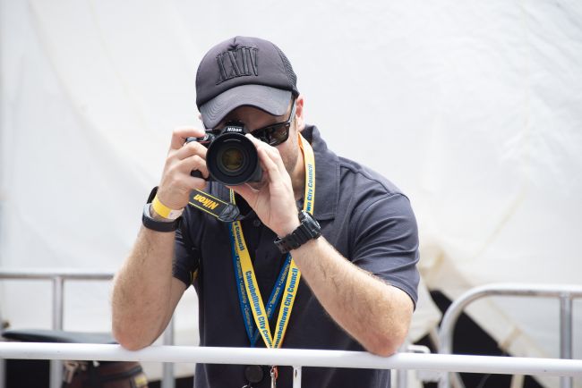 A man taking a photo 