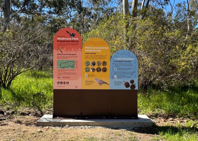 Wadmore Park - Pulyonna Wirra entrance signage