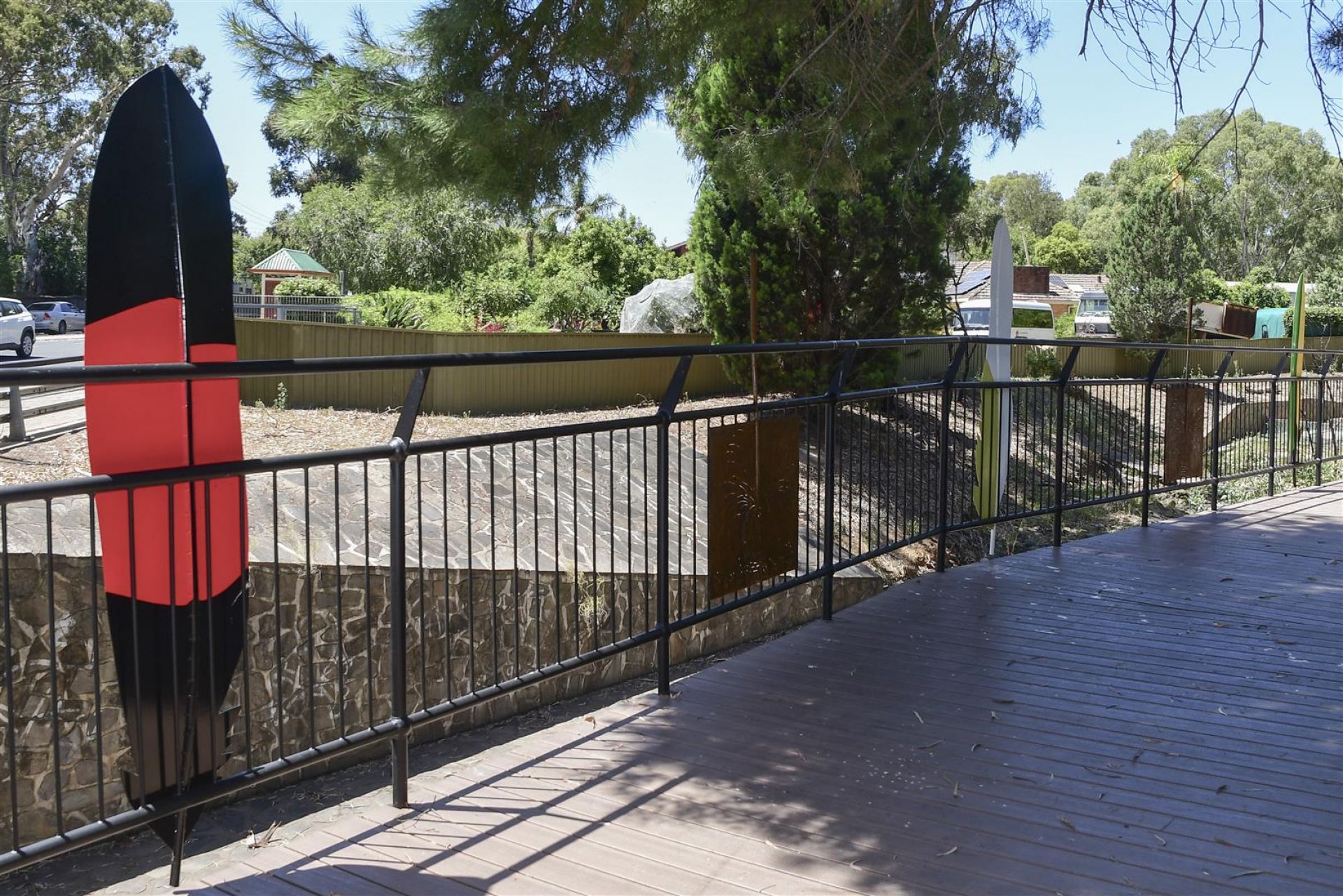 Art installations along Fourth Creek Morialta Parri Trail
