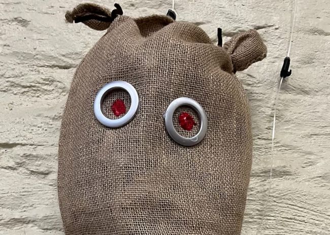 A home made Halloween decoration.