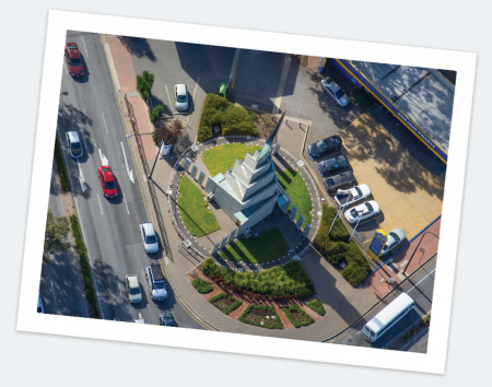 Migrant Monument Aerial View