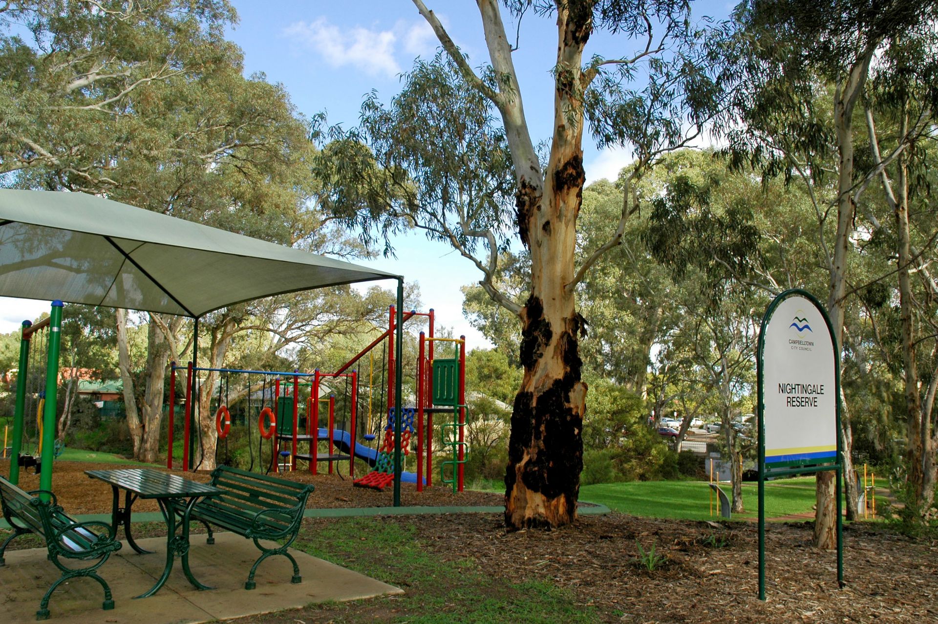 Nightingale Reserve Sign and Playground