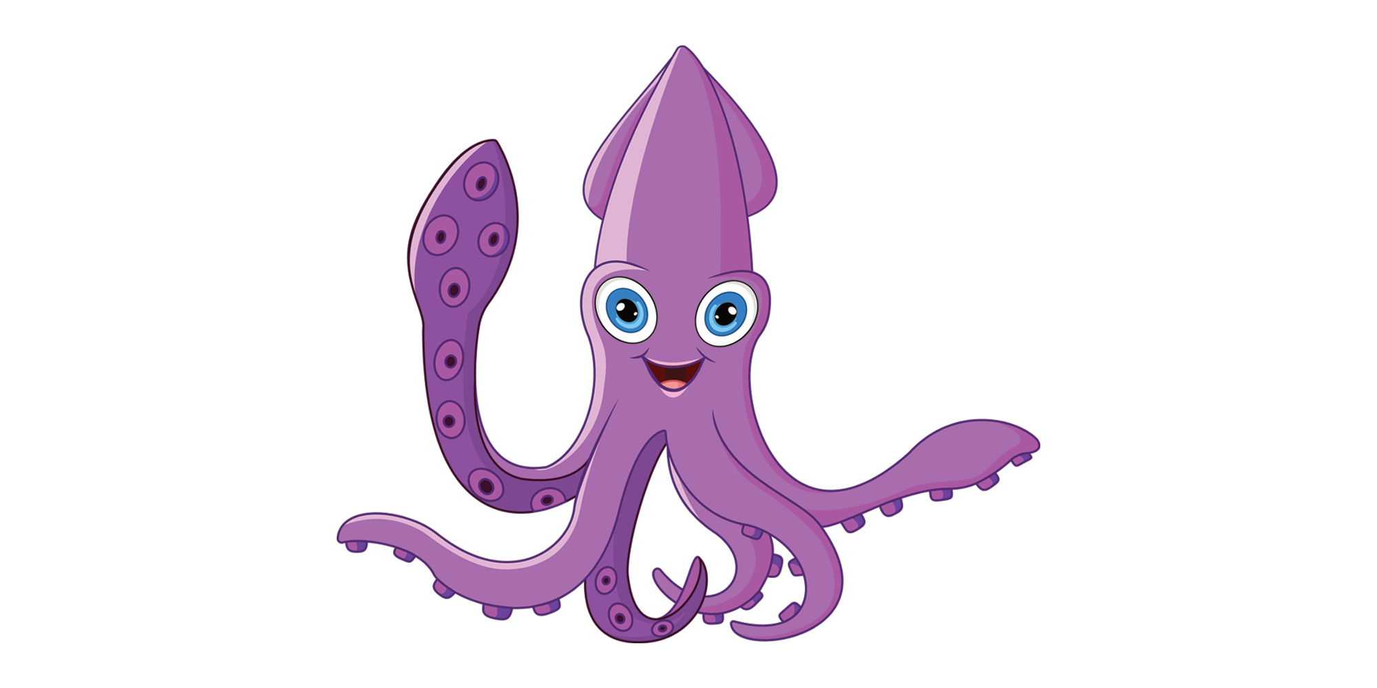 Cartoon baby squid