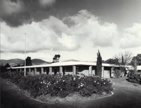 Campbelltown City Council Municipal Offices and Council Chambers, circa 1976.